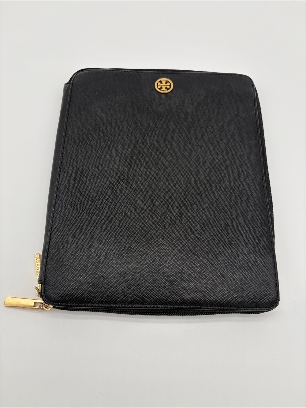 Tory Burch Navy Leather Zip Around Ipad Case BLEMISH